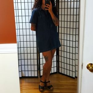 Denim mini dress
